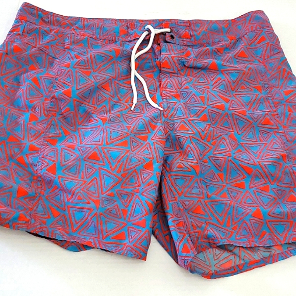 Trunks Turquoise & Hot Pink Funky Surfer Boardwalk Swimming Trunks Shorts 38